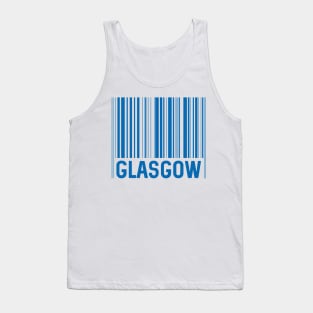 Glasgow Bar Code Design (Scottish Saltire Blue) Tank Top